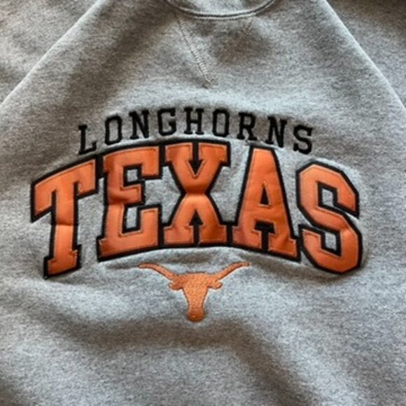 Texas longhorns Russell Athletics Crewneck Sweater men’s Large Gray Embroidered - Picture 2 of 6